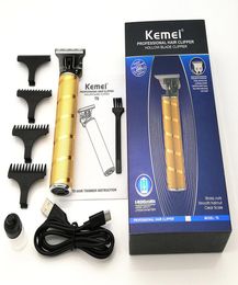 Kemei KMT9 Pro Li TOutliner Skeleton Heavy Hitter Cordless Trimmer Men Baldheaded T9 Hair Clipper Finish Cutting Machine7531330