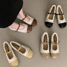 Casual Shoes 2024 Spring Autumn Flat Heel Women Ballet Fashion Round Toe Shallow Mary Jane Soft Sole Ballerinas