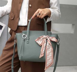 Shoulder Single Layer Cowhide Womens Bag Crossbody Carrying Handbag Fashionable Scarf Multi Compartment Commuting Shopping