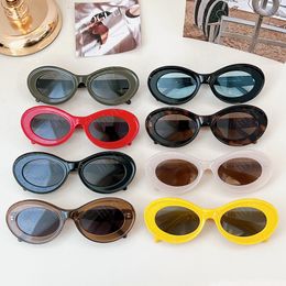 High Quality Designer Sunglasses For Women Fashion Summer Sunshade Sunglass Luxury Brand Gold Letters Gold Frame Sun Glass Oval Lens Eyeglass With Box -14