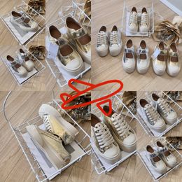 Casual Shoes Designer Shoes Womens Platform Vintage Trainers Sneakers Gold Silver lace up Velcro size 36-40 Classic Comfortable GAI golden white