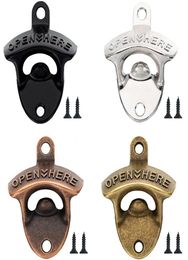 Vintage Wall Mounted Beer Bottle Opener Rustic Farmhouse Zinc Alloy With Screws For Outdoor Rustic Cabinet Bar Cola Soda Glass 4059673