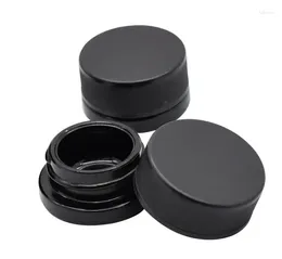 Storage Bottles Black Ultraviolet Glass Jar 5 Ml (0.17 Fl Oz) Pocket Size With Child Proof Resistance Lid For Thick Oil Container SN222