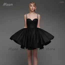 Party Dresses Moon Girls' Halter Ball Evening Gown Knee-length Pommel Dress Satin Pocket Sequin Birthday Graduation Formal Occasion