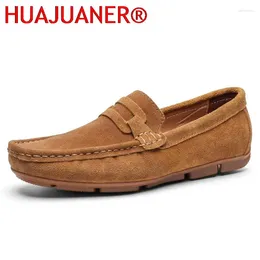 Casual Shoes Men's Suede Men Leather Fashion Loafers Moccasins Breathable Non-slip Driving Light Comfortable Shoe