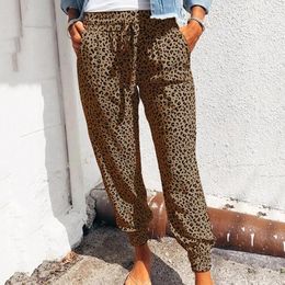 Women's Pants For Women Casual Trousers Summer Leopard Print Bottoms Athletic Ropa Mujer