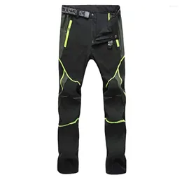 Pantaloni da uomo nuoneko softshell inverno escursioni impermeabili in pile calda calda spessa pantaloni sportivi da esterno riflettente