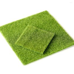 Carpets 6Pcs Lifelike Moss Artificial Grass Miniature Ornament Garden Lawn Micro Landscape (15x15cm Green)