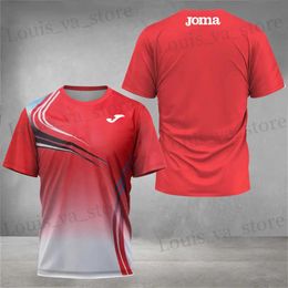 Men's T-Shirts Boutique Joma Printed Badminton Sportswear Mens Lightweight T-Shirt Mens Short Slve Mens Football Short Slve T240419