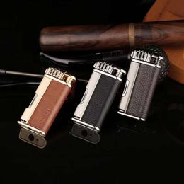 HONEST Butane Jet Without Gas Lighter Multifunctional Pipe Hine Vintage Retro Boutique Men's Gift Smoking Accessories