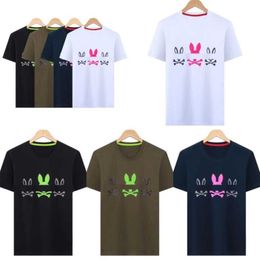 Psychological Bunny Shirt Summer Mens Tshirt Rabbit Print Short Sleeve Couple Tee Cotton Business T-shirt Psyco Tees 3xl Digv