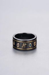 Double 99 Ancient Black and White Ceramic Ring Bee Planet Couple Couple Rings Valentines Day Gift Factory Direct Supply Can 1753428
