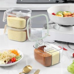 Storage Bottles Flip Seasoning Box Easy Access Kitchen Supplies Moisture-proof Seal Light Luxury Boxes Jar Clamshell