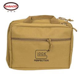 Bags Tactical Double Pistol Gun Bag Portable Magazine Pouch Glock Padding Protection Dual Handgun Range Case Holder 1911 CZ 75 G2C