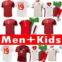 New Canada Soccer Jersey Maillot de Foot Copa America Cup Kids and man Kit 2025 Canadian National Team Football Shirt 24/25 Home Away fan Version BUCHANAN DAVIES DAVID