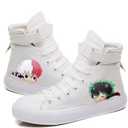 Boots My Hero Academia Shoto Todoroki Printed High Top Canvas Shoes Cozy Sneakers