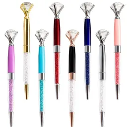 Style Big Diamond Crystal Ballpoint Promotional Gift Metal Pen Luxury Costom Logo Pens