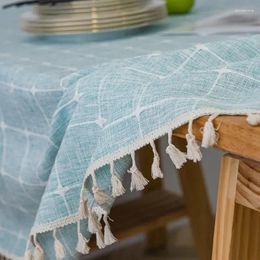 Table Cloth Nordic Style Linen Tablecloth Party Stitching Fringed Cotton Home Decoration Cover Dust Mat