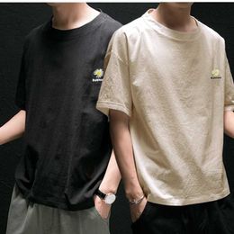 Men's T-Shirts Summer T-shirt short sleeved versatile personal cotton half sleeved trendy mens summer T-shirt 61-90# 5539 J240419