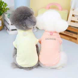 Dog Apparel 2024 Spring And Summer Pet Clothing Clothes Wholesale Puppy Undershirt Cool Embroidered T-shirt