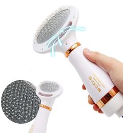 Hair Dryers 2 in 1 Pet Grooming Hairs Dryer with OneKey Cleaning Brush and 3 Temperature Setting for Dogs Cats5073621