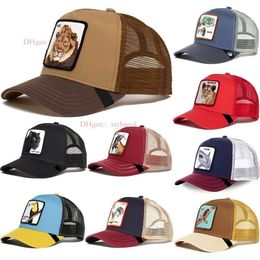 Cap Designer Frauen Hut Großhandel von neuen Baseballkappen Cartoon Sun Protection Mesh Stickerei Fahrer Black Panther Rooster Wolf Hats