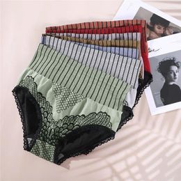 Women's Panties Sexy Lace High Waist Women Breathable Underwear Solid Colour Comfortable Body Shaper Seamless Shaping Shaperwear