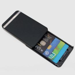 Holders 2023 Hot Brand Ingenious RFID Blocking Wallet Bank Credit Card Holder Business Card Case Slide Automatic Credit Card Protector