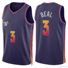 Devin Booker Kevin Durant Basketball Jersey Bradley Beal 3 jerseys Men Steve 13 Nash Charles 34 Barkley City Blue Sports Shirt Breathable Vest