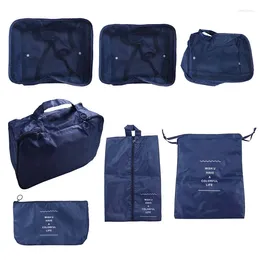 Storage Bags 7PC Clothes Bag Set Packing Square Multifunctional Suitcase Organiser Holiday Travel