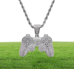 Game Console Pendants Iced Out Chain Bling CZ Gold Silver Color Men039s Hip Hop Rock Necklace Jewelry Kids Boy 3449209