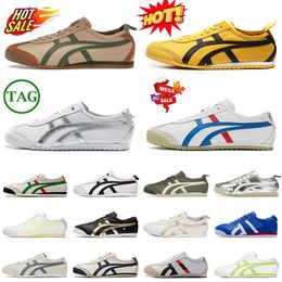 Fashion Designer Womens Mens Luxury Onitsukass Tigers Running Shoes OG Original Tiger Mexico 66 Brand Trainers Platform Leather Slip-On Outdoor Sports Sneakers