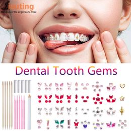 1set Dental Tooth Gems Crystal Diamond Ornament Diy Tools Various Shapes Color Teeth Jewelry Denture Acrylic