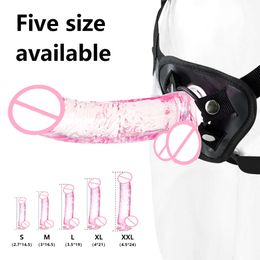 Strap-On Realistic Penis Erotic Soft Jelly Dildo G-Spot Stimulator Female Masturbator Anal Butt Plug Dick sexy Toys for Adult 18+