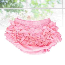 Girl Dresses Baby Ruffle Lace Pure Cotton Panties Diaper Cover For Halloween Size L(Red)