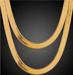 Men/Women Elegant Hip-Hop Chain Necklaces 18K Real Gold Plated 7MM/10MM Fashion Costume Necklace Jewelry5721504