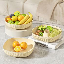 Storage Bottles Ins Light Luxury Fruit Plate Household Living Room Coffee Table Nut Snack Candy Dried Vegetable Salade