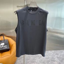 Designer high quality men AB front and back hand-painted letter sleeveless vest couples pure cotton ladies vest summer casual trend couple fashion T-shirt vest