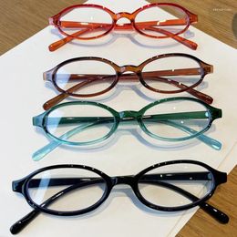 Sunglasses Fashion Oval Frame Glasses Retro Anti-Blue Light Computer Women Girls Vintage Small Flat Eyeglasses Eyewear