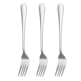 Dinnerware Sets 3pcs Household Fork Dessert Comfortable Smooth Handle Tableware Essential For Kitchens Restaurants