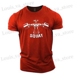 Men's T-Shirts New Hot Sale Iron 3d Print T-shirt for Mens O-neck Sports Muscle Training Short Slve Comfortable and Breathable Tops T240419