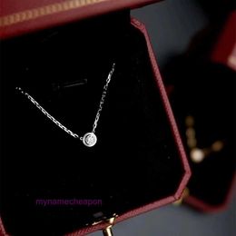 Designer Cartrres nacklace simple set pendant Kajia Single Diamond UFO Bubble Necklace 925 Sterling Silver Plated 18K Gold Classic Collar Chain Pendant