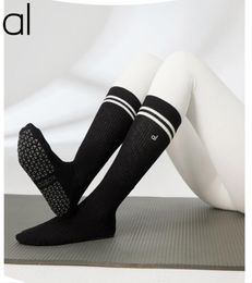 AL-251 New AL women Yoga Long Socks Women's Indoor Fitness Dance Silicone Sole tube Yoga Solid Colour Socks