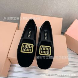 Casual Shoes Fallen Korean Velvet High Edition Spring Flat Bottom Shallow Mouth Bow Ballet Dance Single