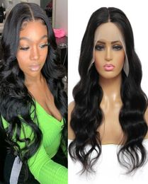 13X4 Transparent Lace Front Human Hair Wigs PrePlucked Brazilian Peruvian Malaysian Indian Mongolian Hair Straight Body Wave Wate5565500