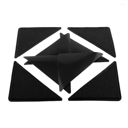 Bath Mats Triangle Floor Mat Corners Pads Non-Slip PU Carpet Patch Tape Reusable Rug Grippers Washable Durable Home Supplies