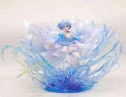 Re Life a Different World from Zero Figure Rem Re Zero Crystal dress PVC Action Figure Collection Model Toys Doll Gift Q06212393006