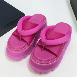 summer women pinch toe flip flops runway hot sale fashion brand designer platform outside walking height increasing female new designer slippers