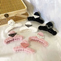 Barrettes Hair Clips Barrettes Headbands Luxury brand designers white black Hair band for women plushHeadband material with labela and for w