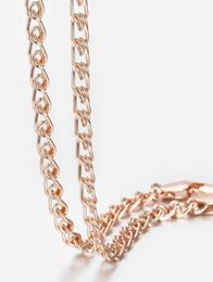 Chains 3mm Men Womens Necklace 585 Rose Gold Link Filled Fashion Jewelry Gifts Wholesale Party Wedding 50 60cm GN4625900136